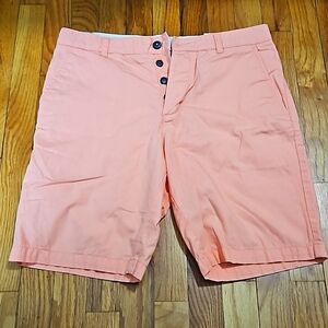 Divided mens shorts, size 30 salmon color, button front, light material